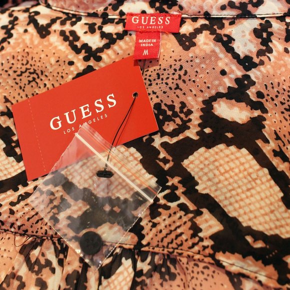 Guess pink reptile print shirt - Picture 7 of 9